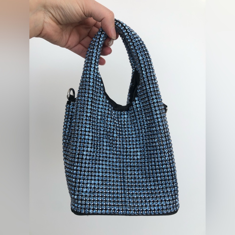 Blue rhinestone ZION bag